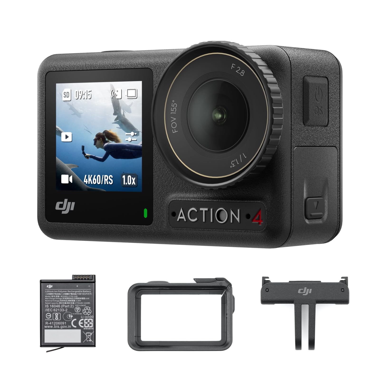 DJI OSMO ACTION アクションカメラ DJI Osmo Action 4 Essentiel Caméra d'Action Étanche 4K/120 IPS